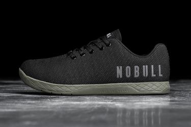 Nobull Superfabric Men's Trainers Black Dark Green | Australia (OS3906)